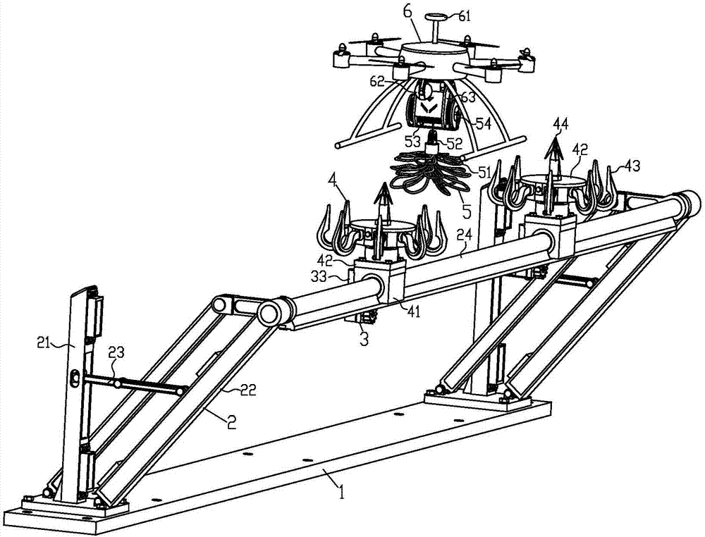 Throwing and hanging system for high-rise building external rescue