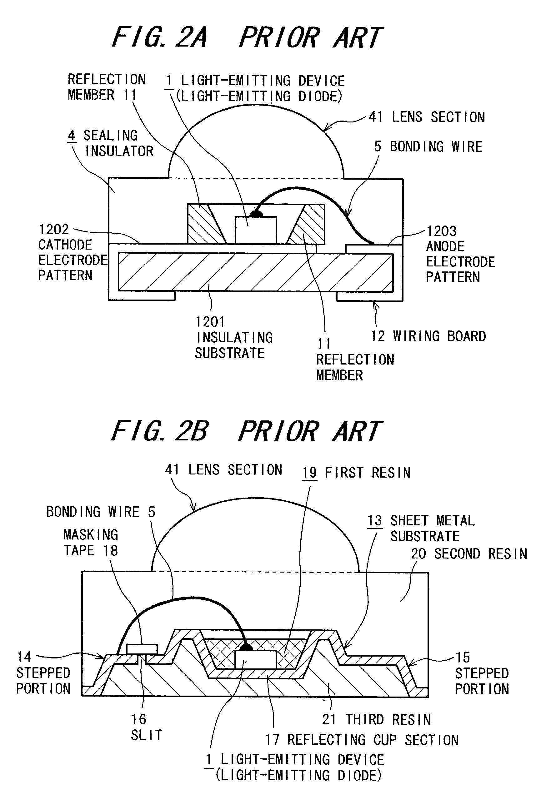 Light-emitting unit and method for producing same as well as lead frame used for producing light-emitting unit