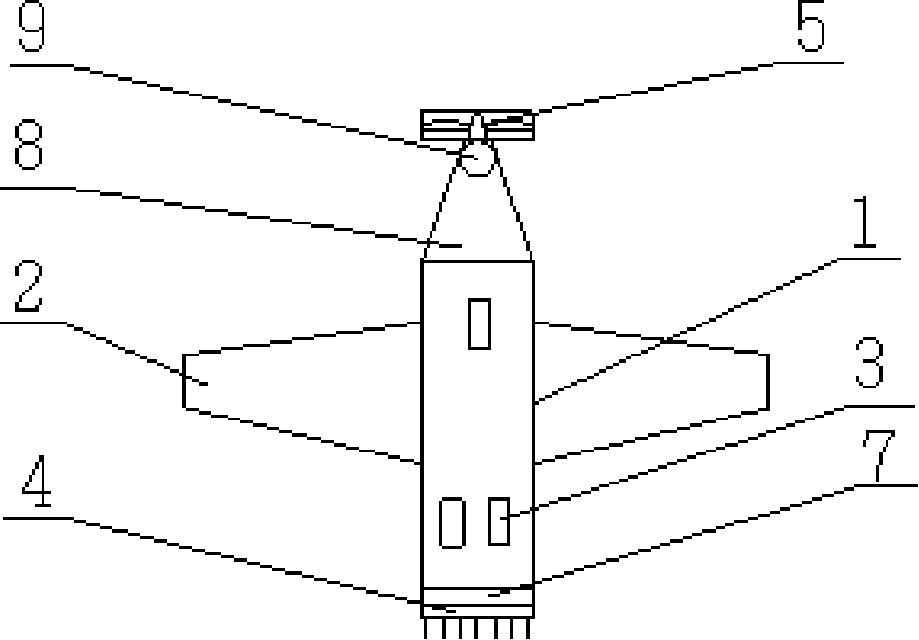 Double-power driven single-wing fixed-wing aircraft