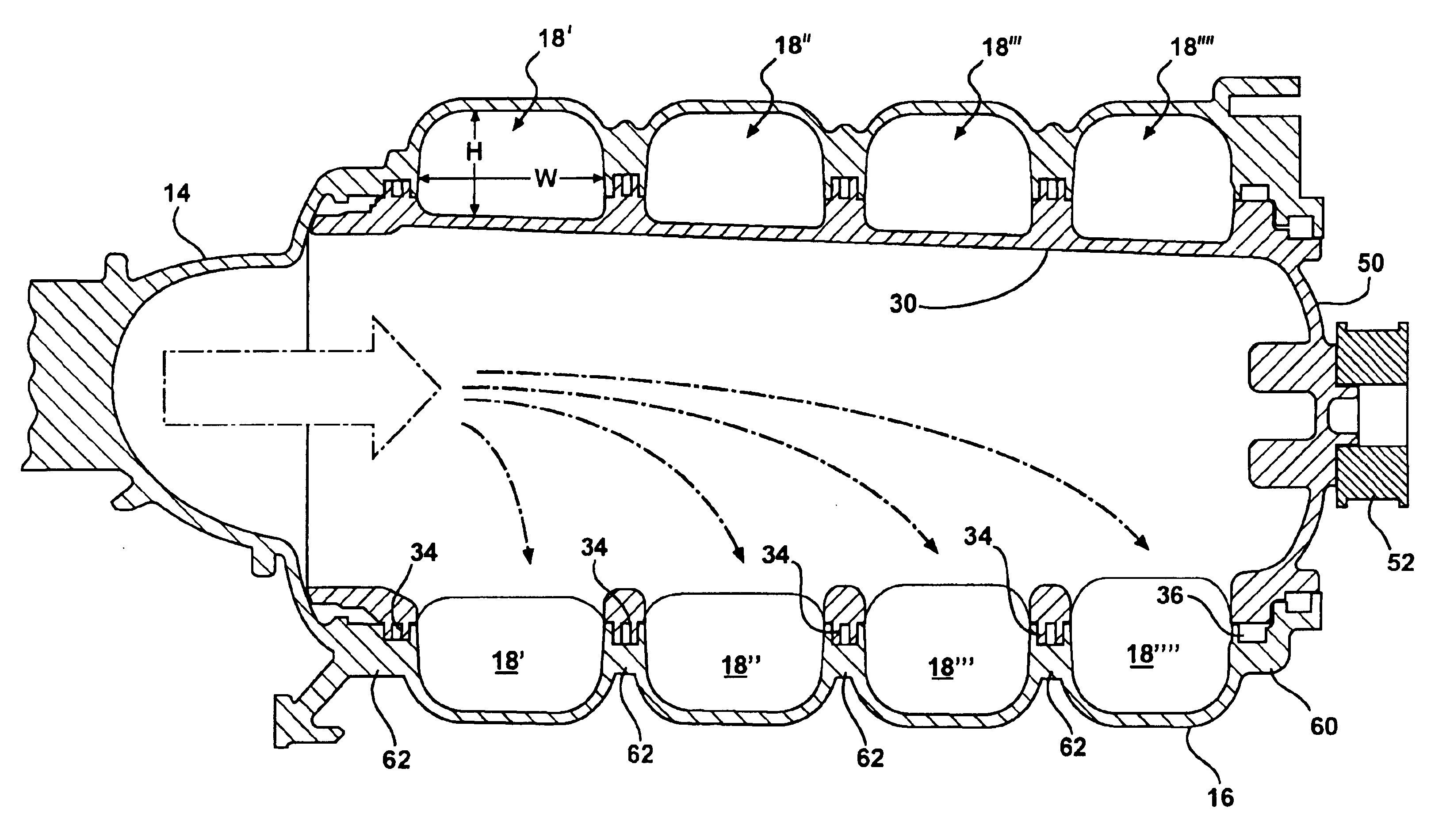 Variable runner length intake manifold