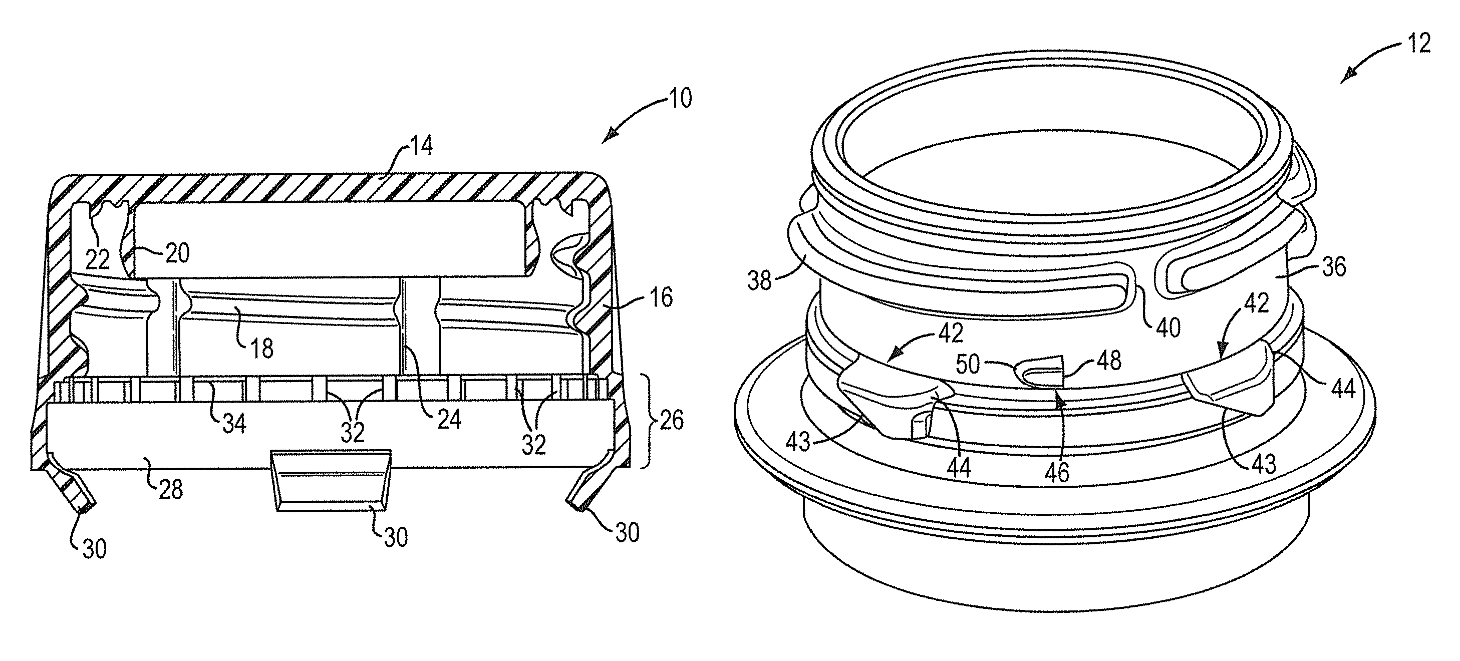 Tamper-evident bottle and closure having vents