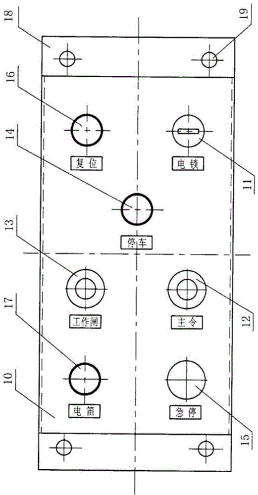 Control and display device of mining explosion-proof diesel engine monorail hoist