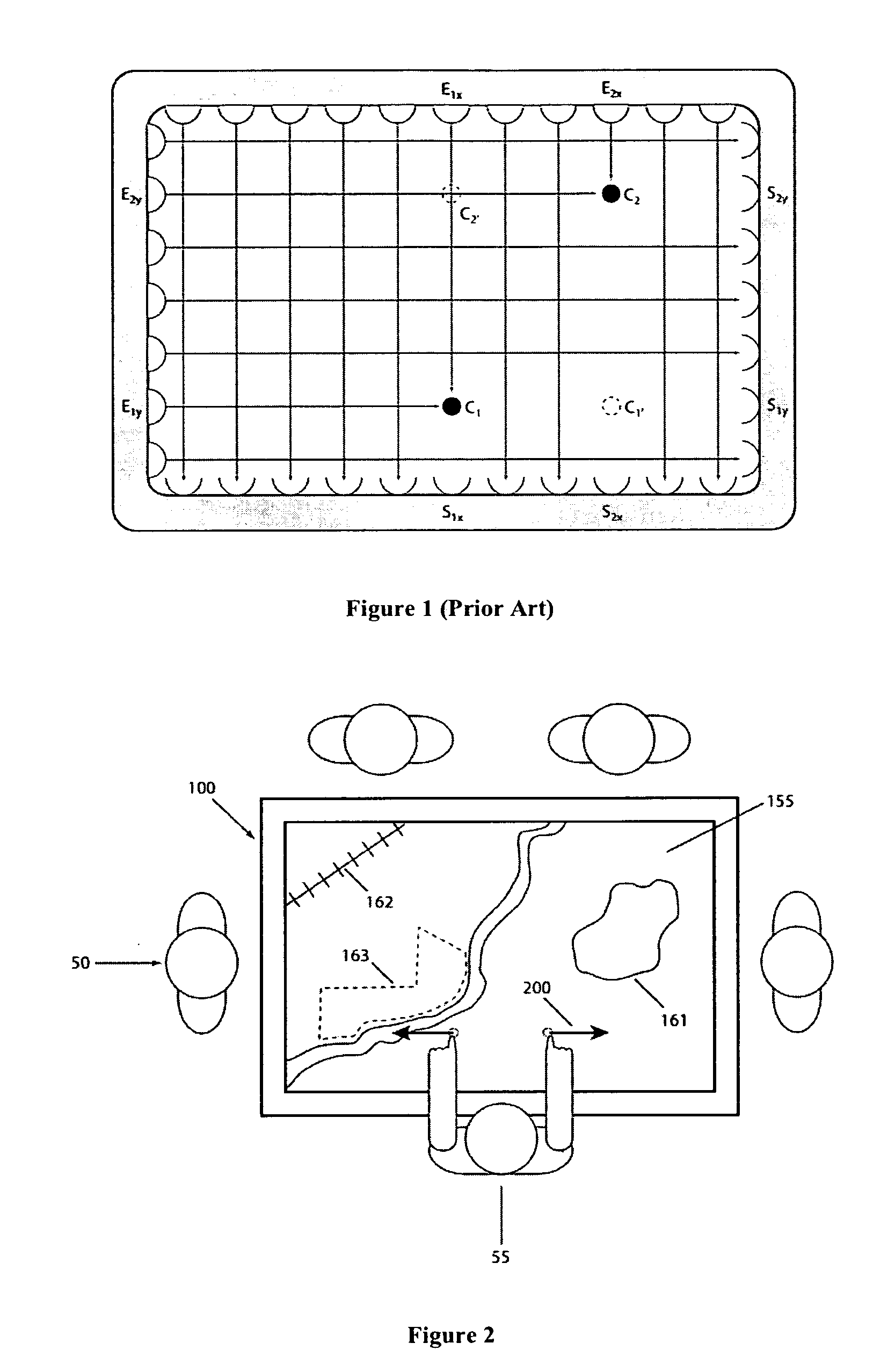 Bounding box gesture recognition on a touch detecting interactive display