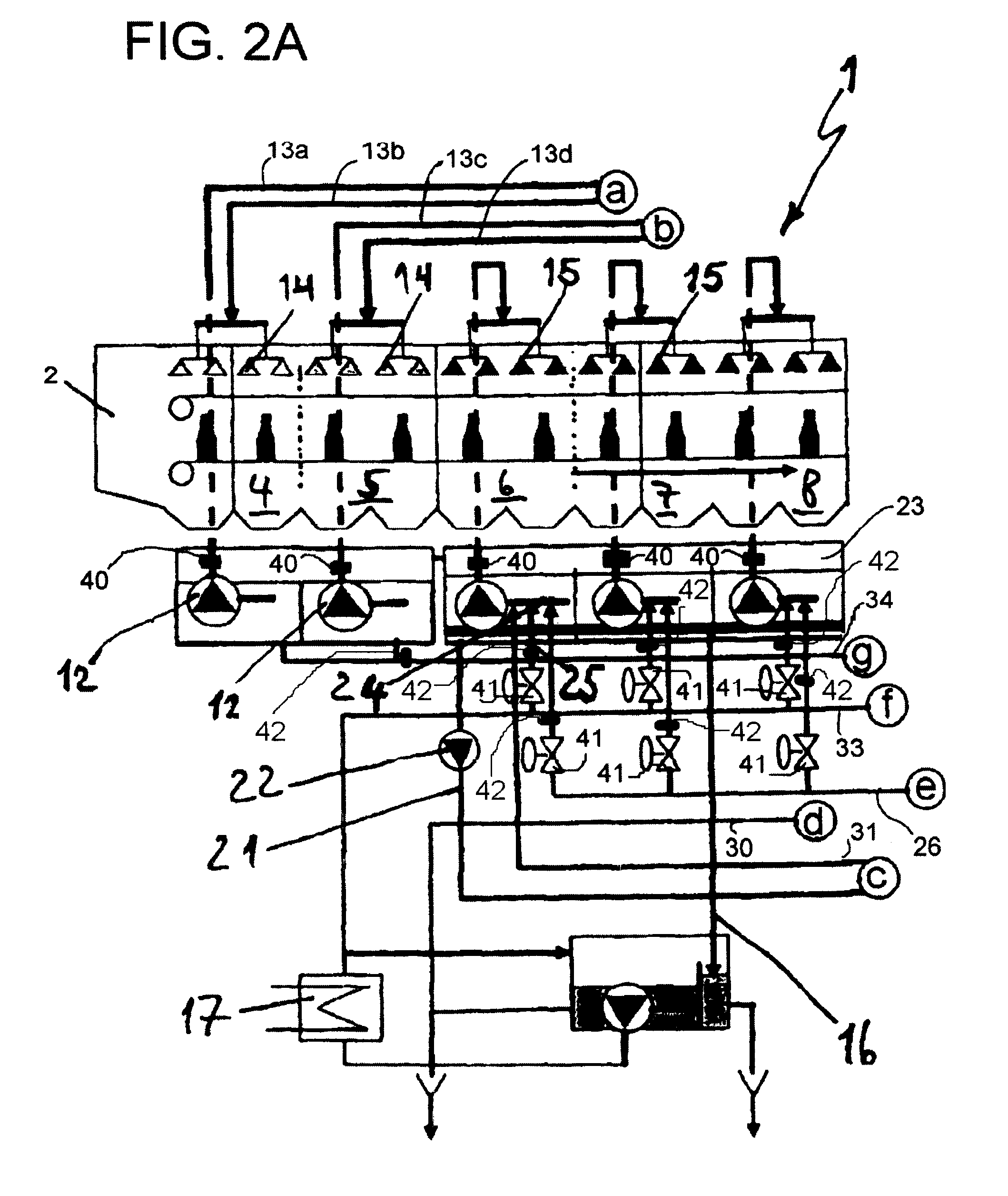 Beverage bottling plant for filling beverage bottles with a beverage bottle treatment machine and a beverage bottle treatment machine in a beverage bottling plant