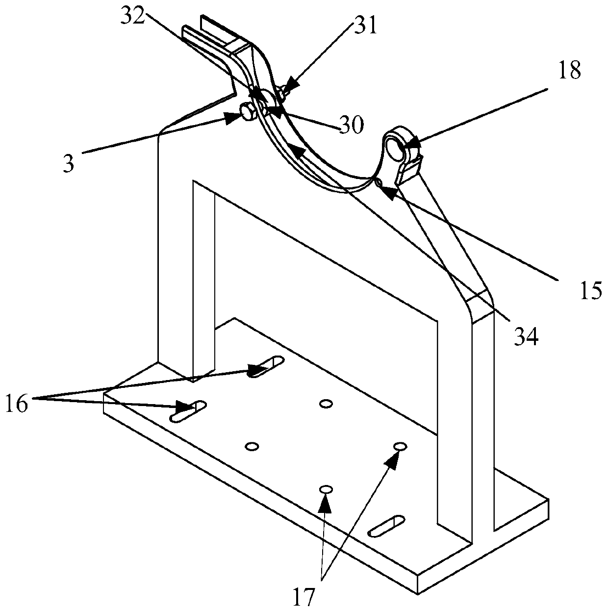 A radial loading device for an experimental platform for bearing performance testing