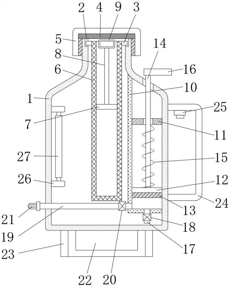 Administration tank for medical oncology treatment by combining traditional Chinese medicine with western medicine