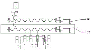 Automatic distressing device for amorphous alloy iron core