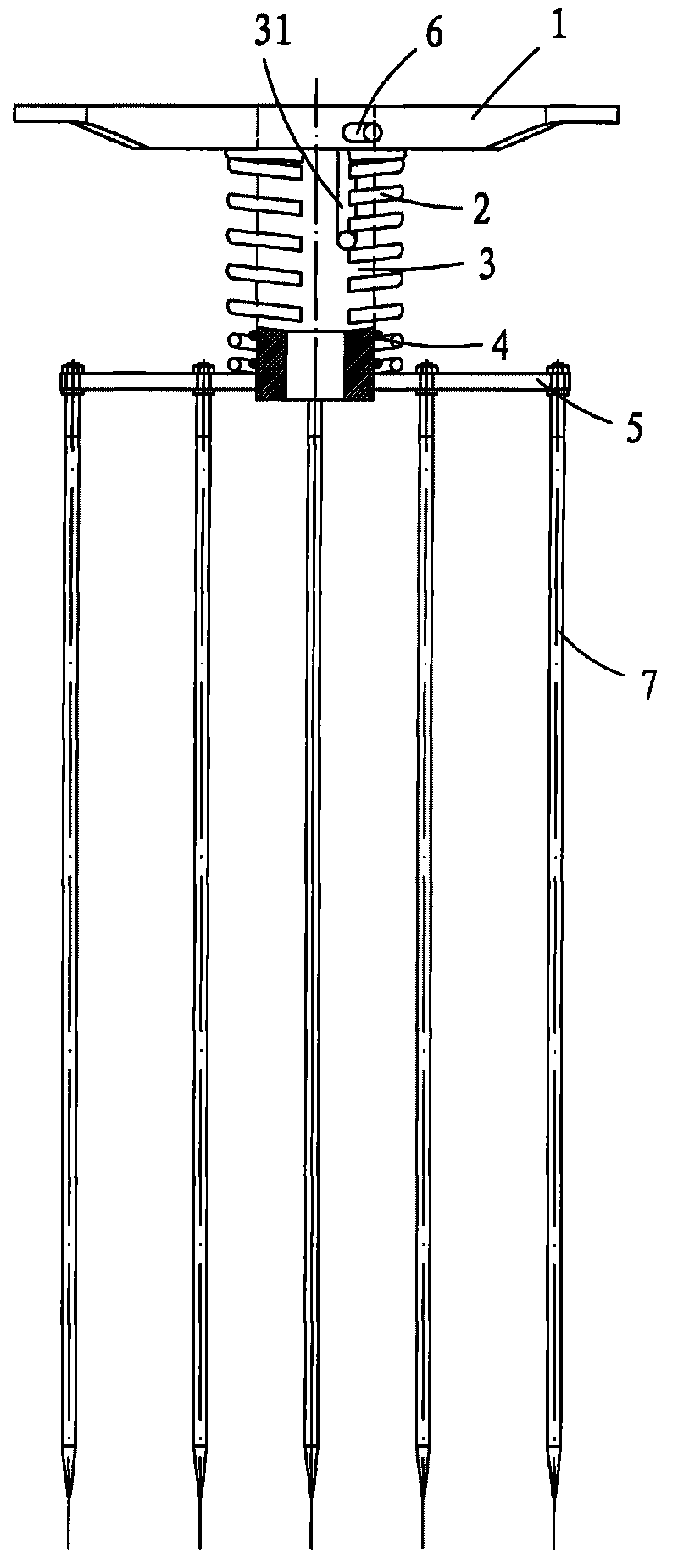 Processing method of burnable poison bar of nuclear power station and suspension frame for burnable poison bar