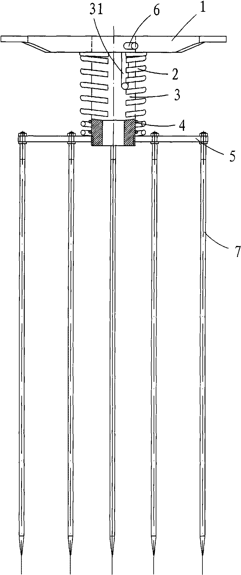 Processing method of burnable poison bar of nuclear power station and suspension frame for burnable poison bar