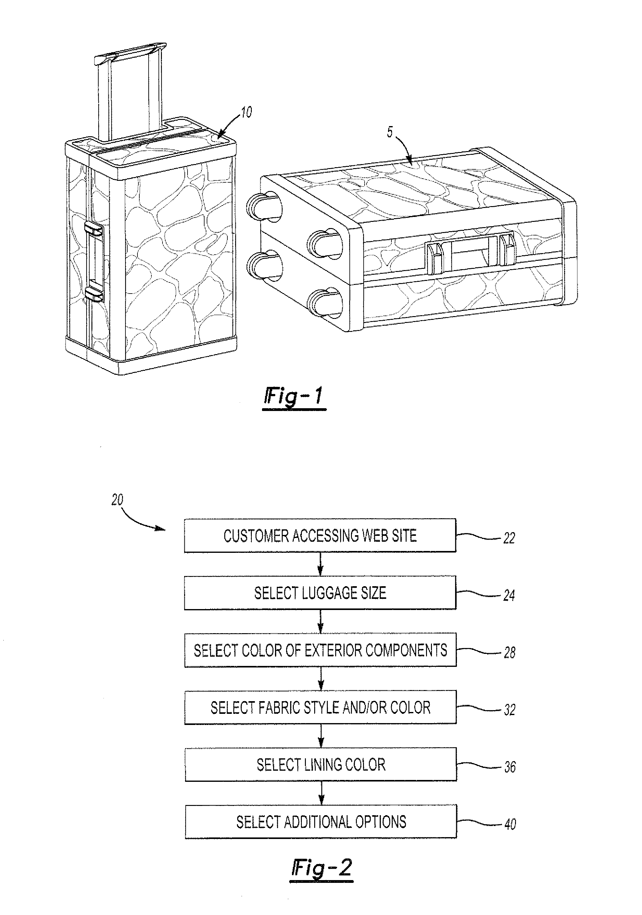 Customizable luggage and method of forming same