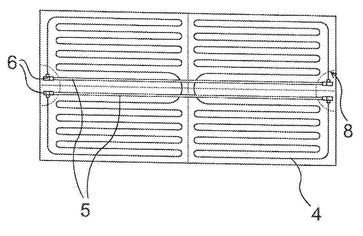 Modular, prefabricated radiant panel with integrated headers