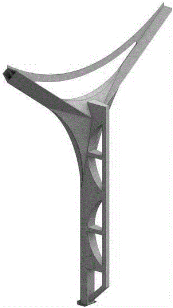 Y-shaped steel column and manufacturing method thereof