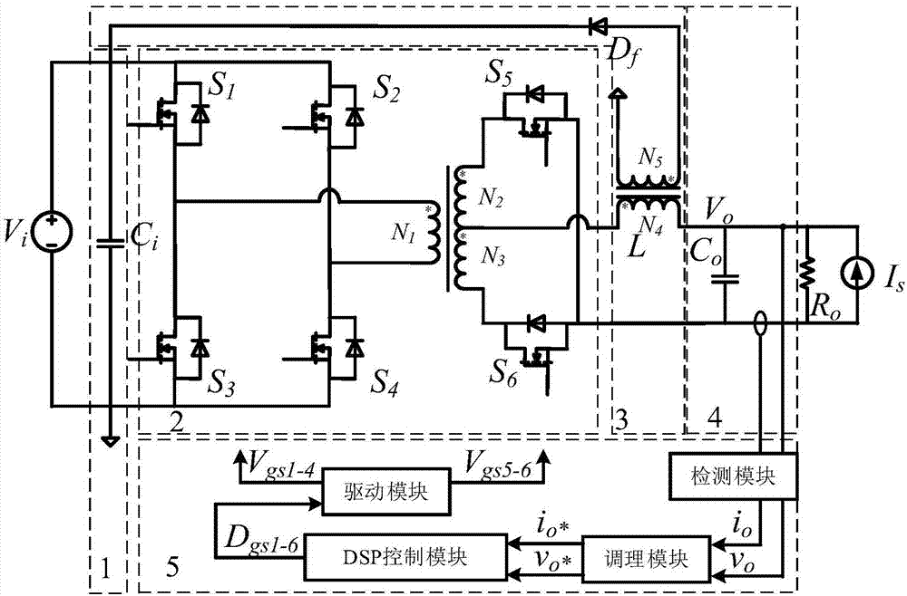 Bidirectional DC/DC converter capable of freely reversing, and control method thereof