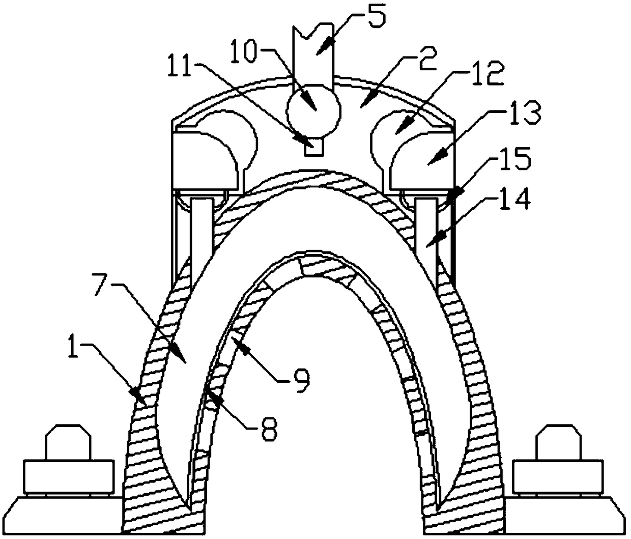 Dust absorption device specially used for wire-wound filter element