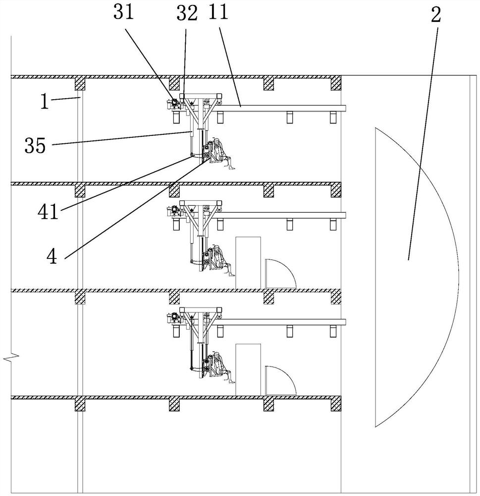 Suspension type three-degree-of-freedom flight cinema riding equipment