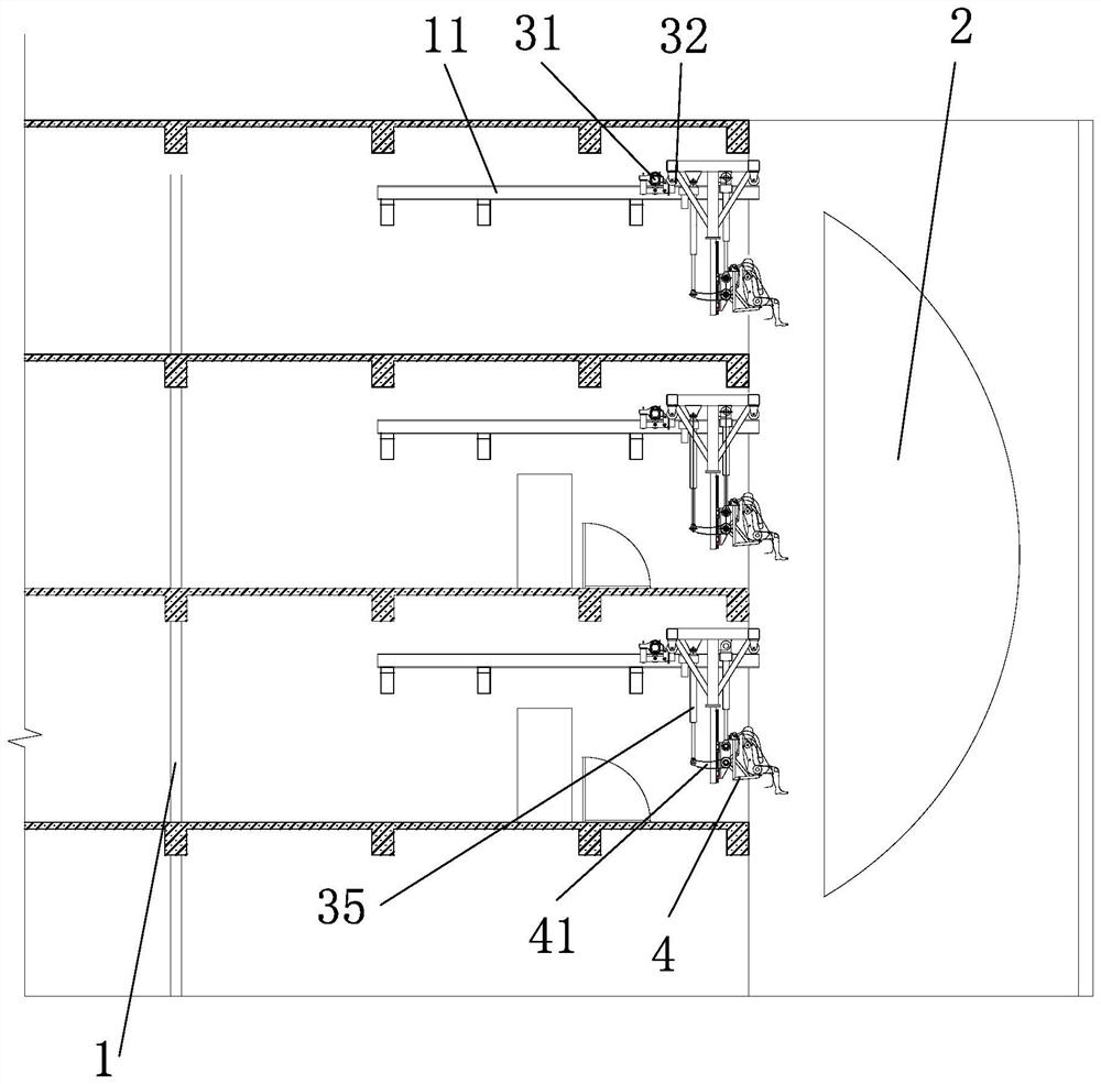 Suspension type three-degree-of-freedom flight cinema riding equipment