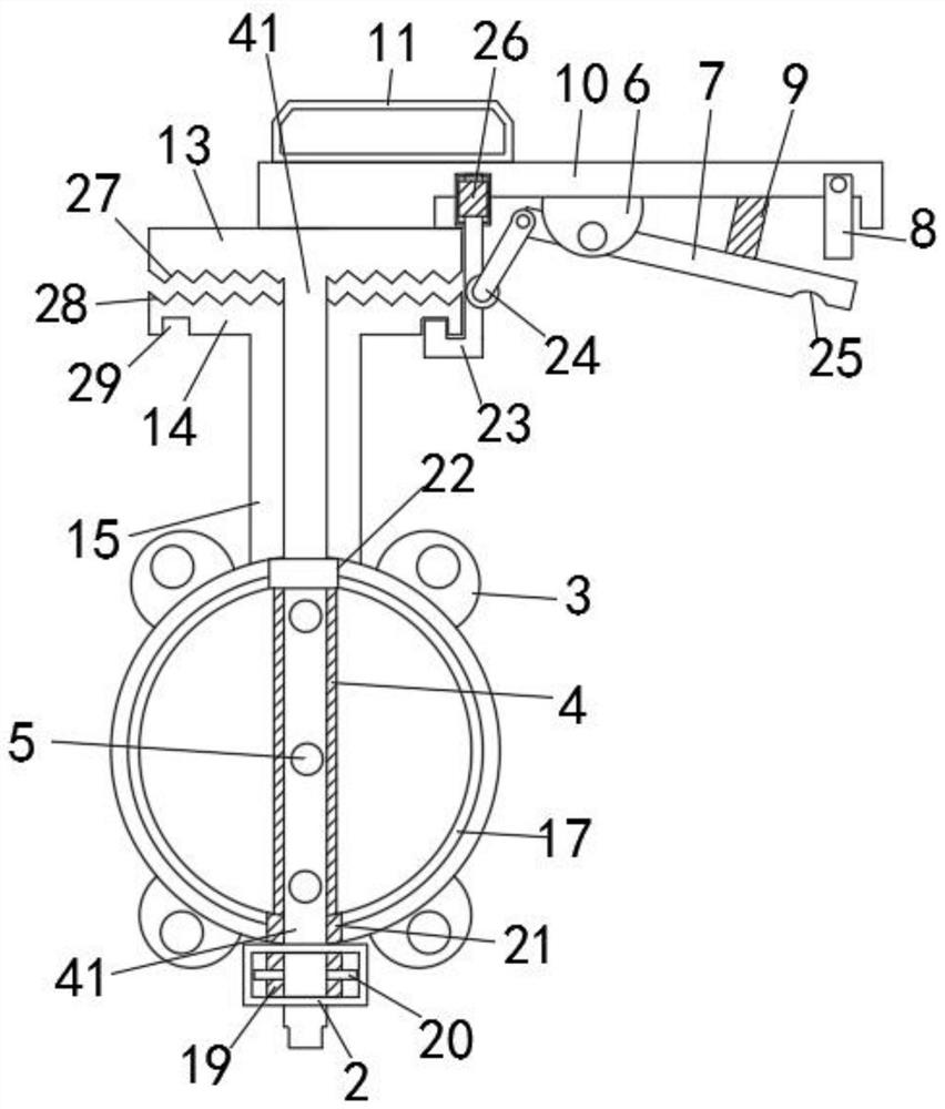 High stability control valve with valve stem protection structure and working method