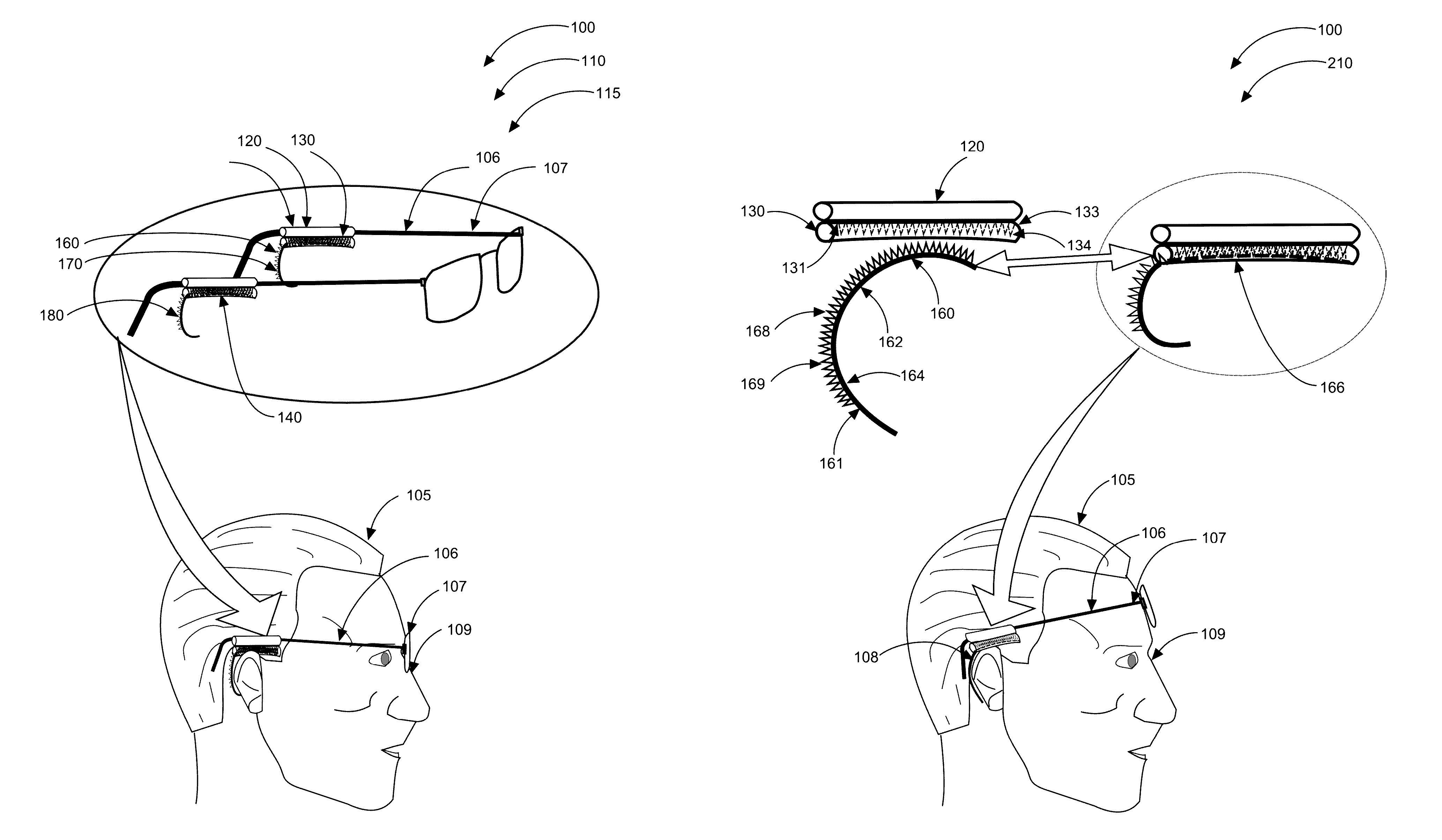 Glider eyeglass comfort system