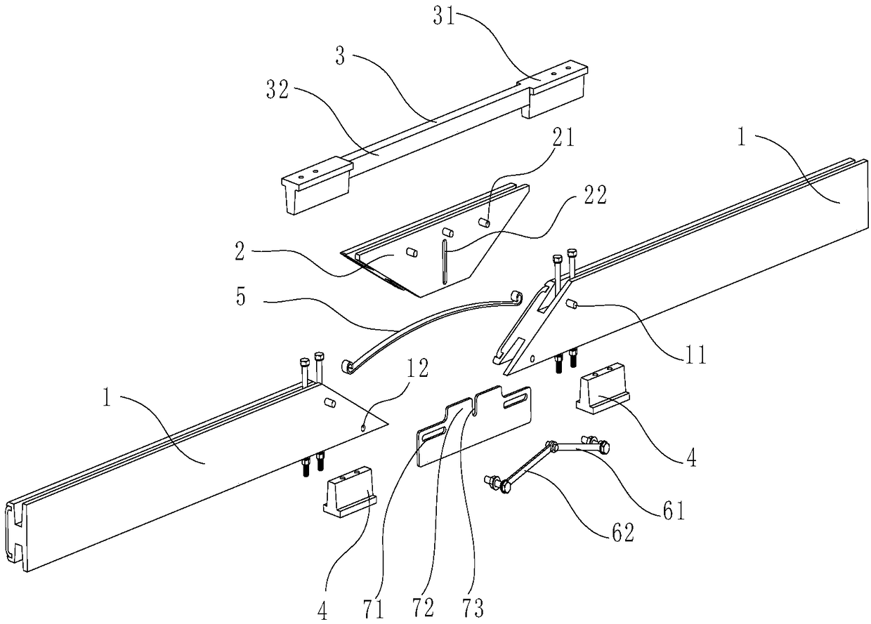 Seamless contact rail expansion connecting device