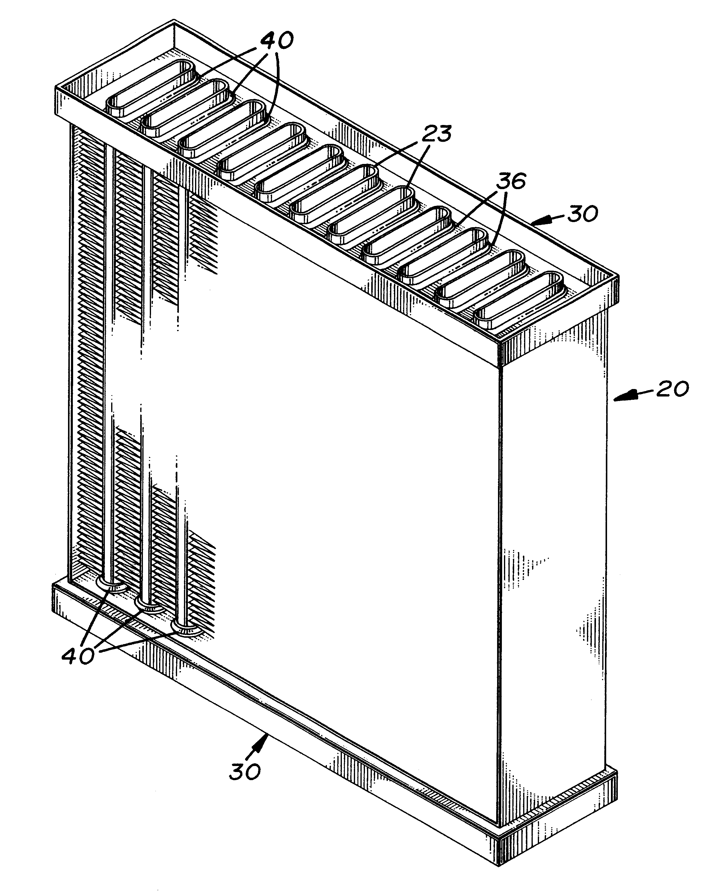 Welded heat exchanger with grommet construction