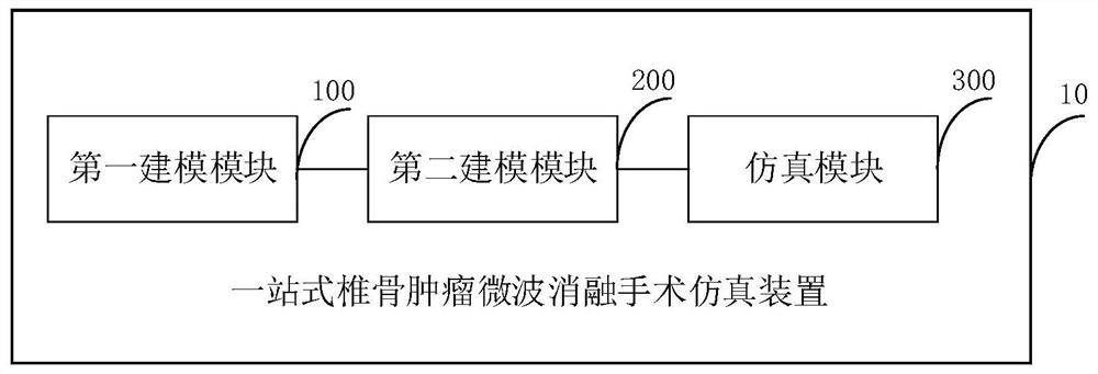 One-stop vertebral tumor microwave ablation operation simulation method and device