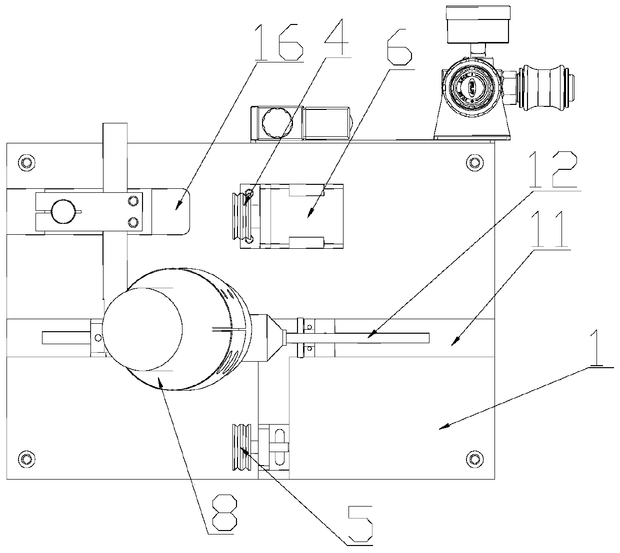 A rotor fan blade glue application device