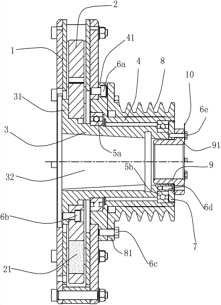 Permanent magnet coupler for belt driving