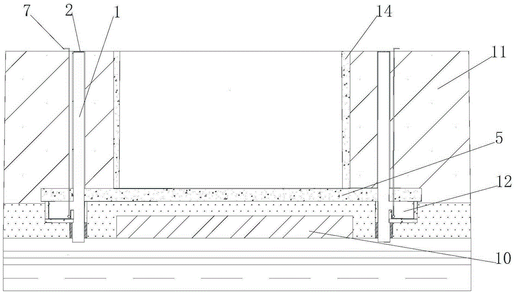 Basement anti-floating system based on low horizontal grout curtain and depressurization through water drawing