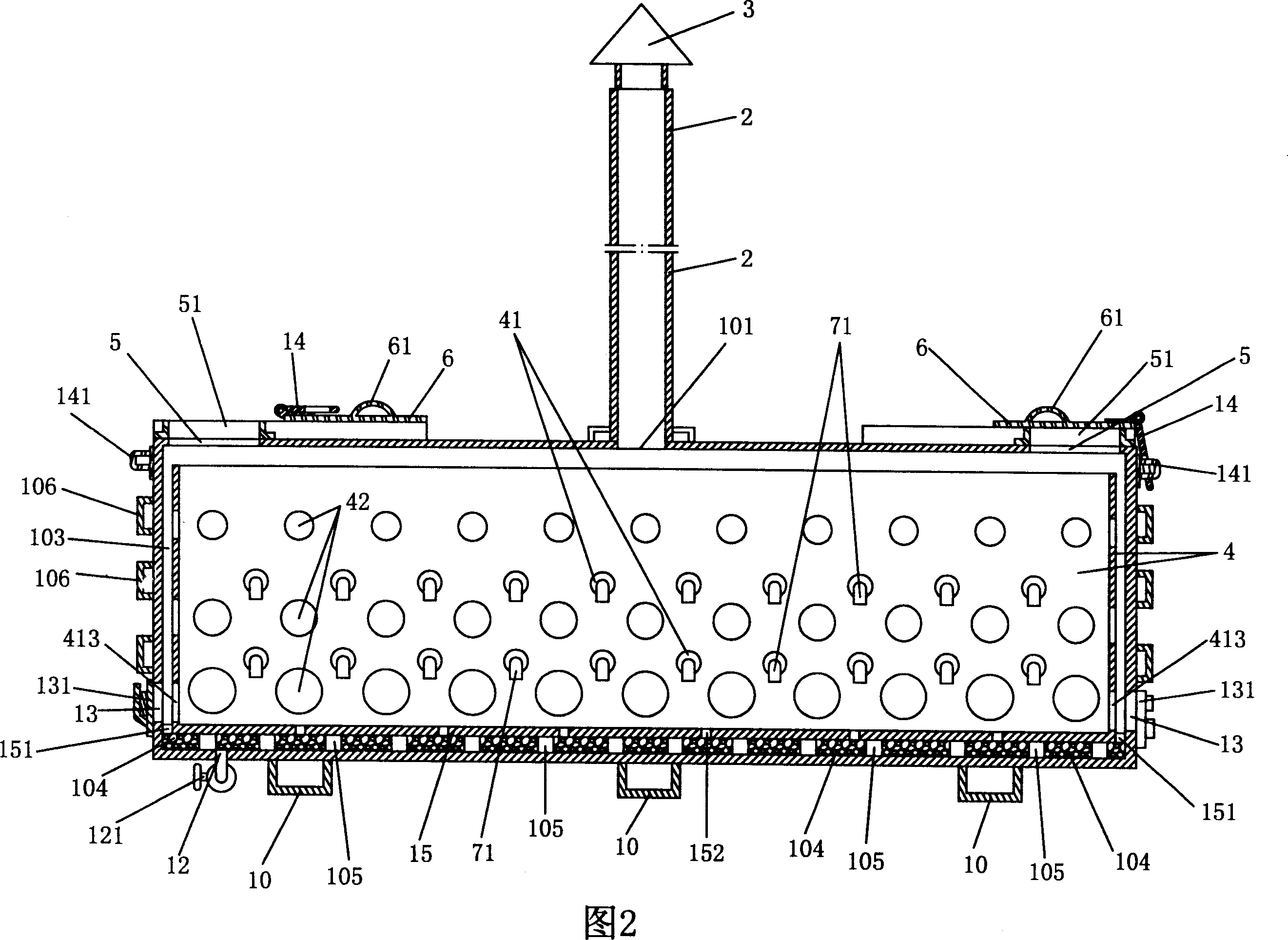 Decomposing process for organic garbage and organic garbage thermal decomposing device