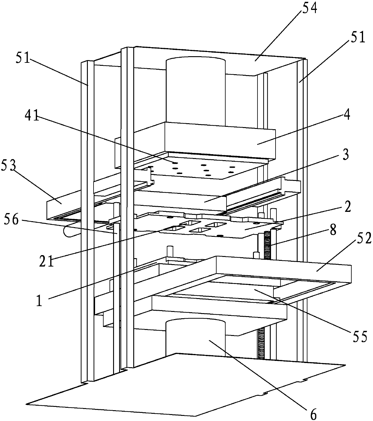 Production process and molding equipment for 3D (three-dimensional) battery cover