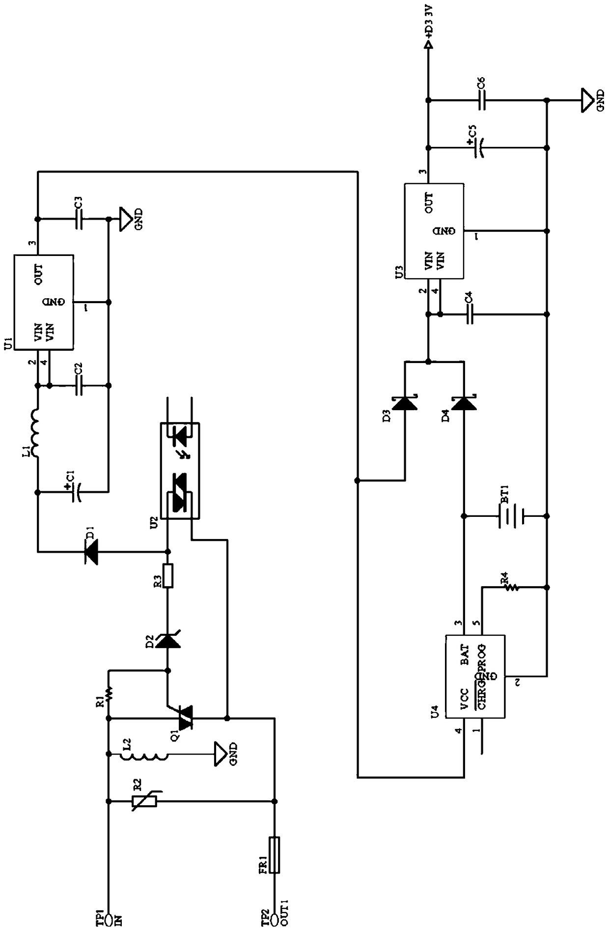 A single live wire switch