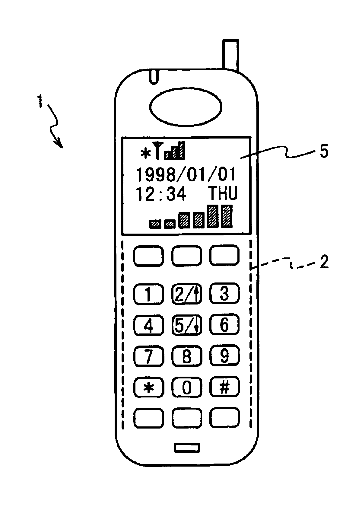 Operation method of portable phone to change mode using dial key and apparatus for the same