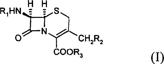 Cephalosporin analog antibiotic preparation method