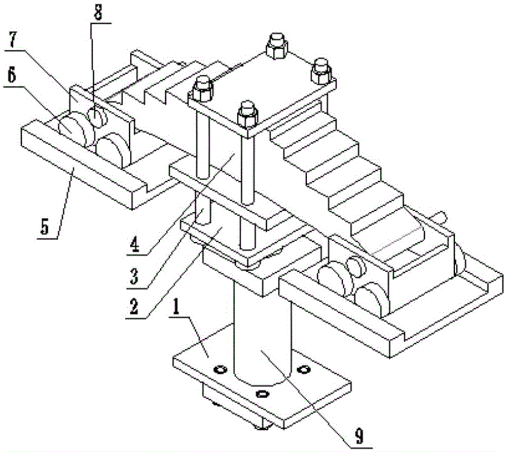 Leaf spring assembly fatigue test bench