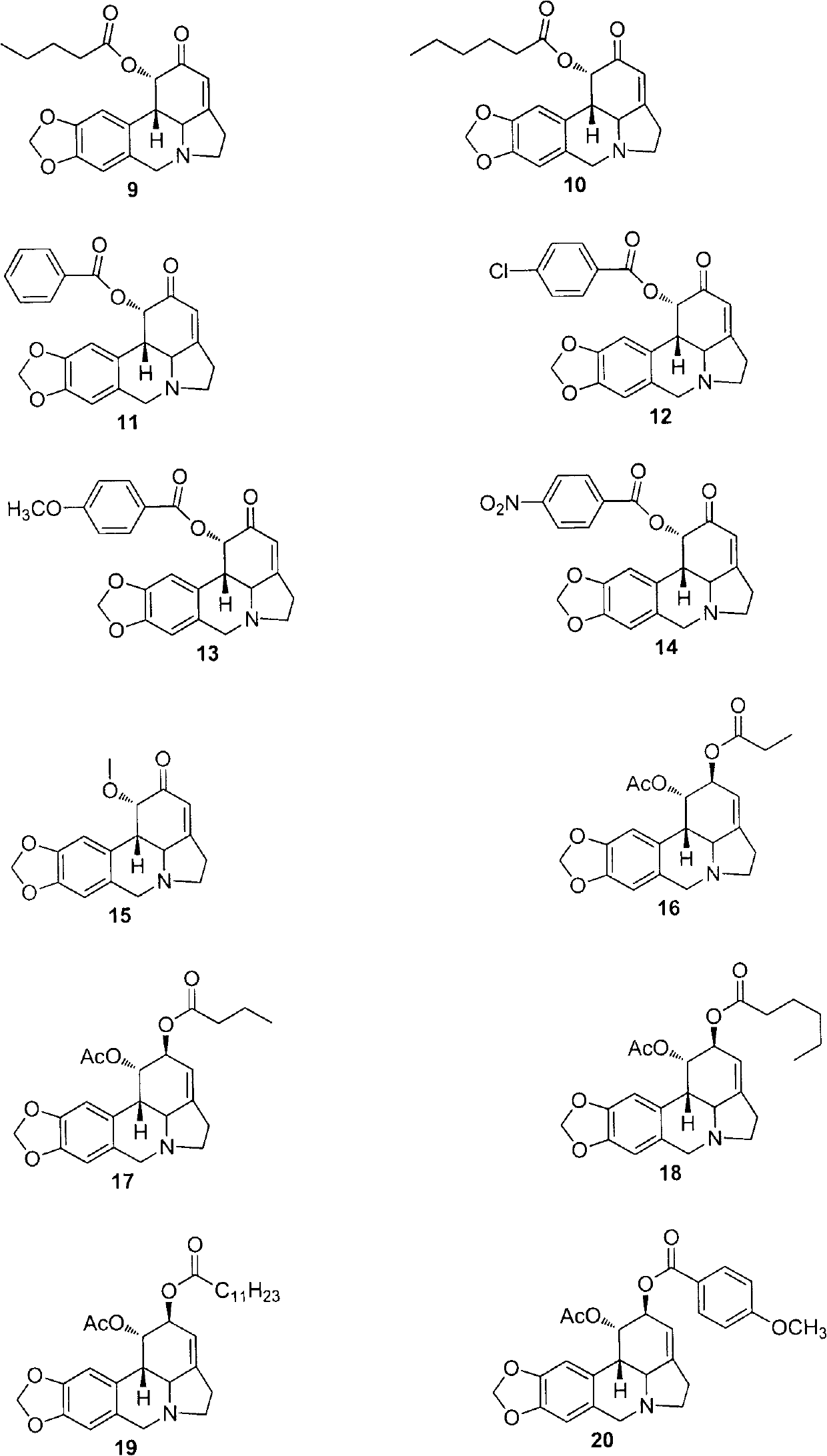 Application of Lycorine compound in preparation of anti-tumor drugs