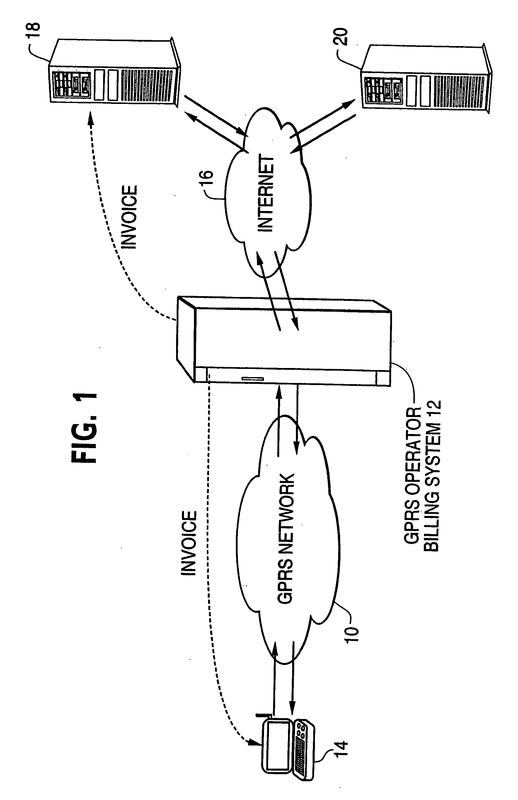 Host-sponsored data transmission billing system and method