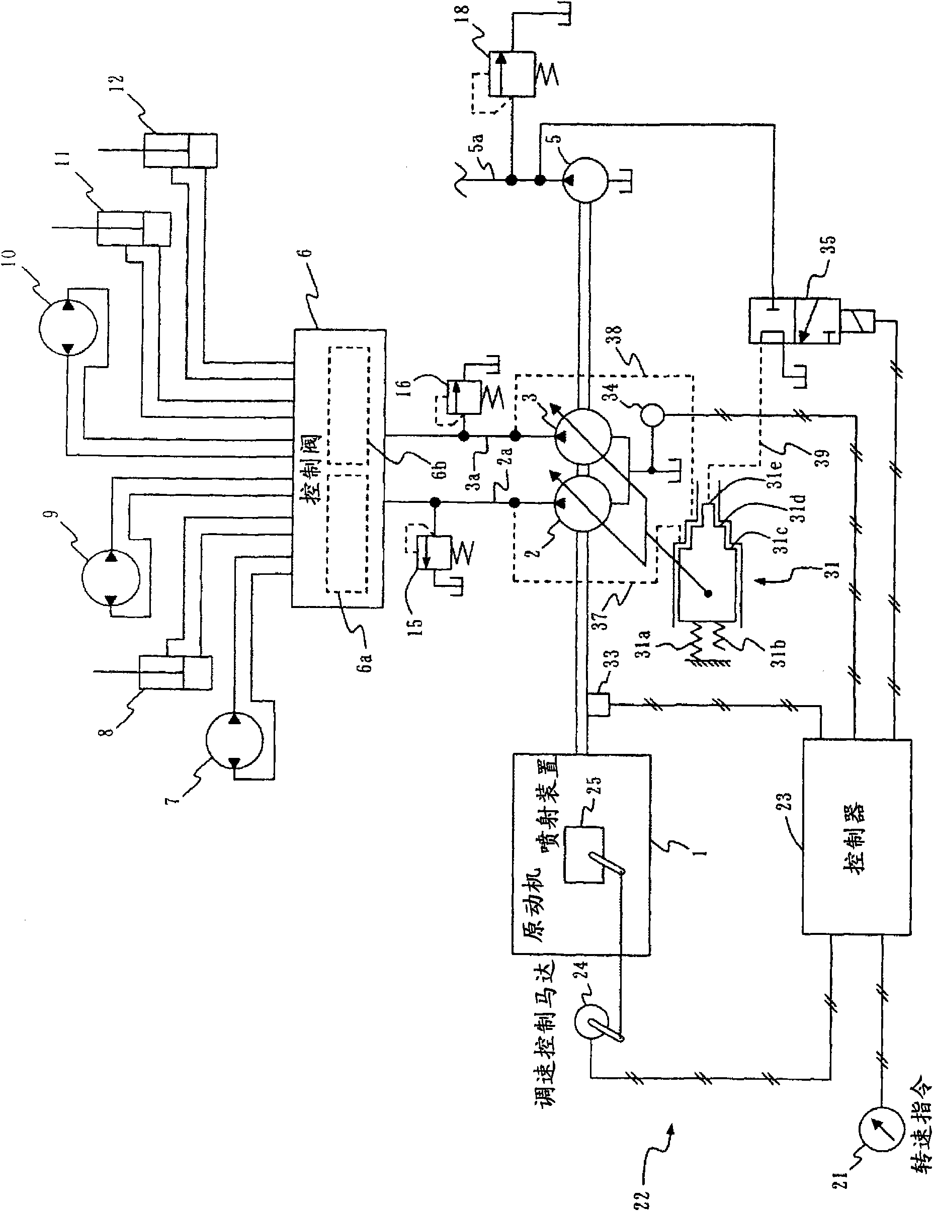 Pump torque control device for hydraulic construction machine