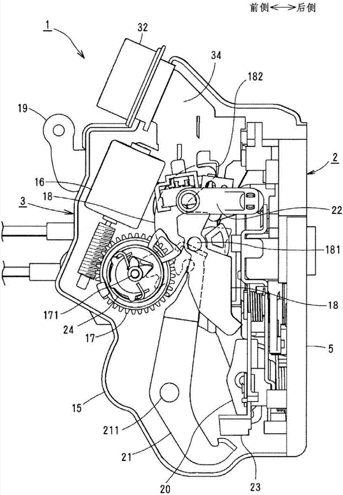 Vehicle door lock device