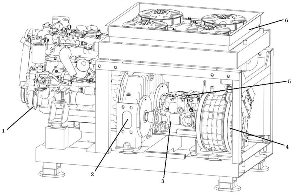 Diesel engine hybrid power all-in-one machine device