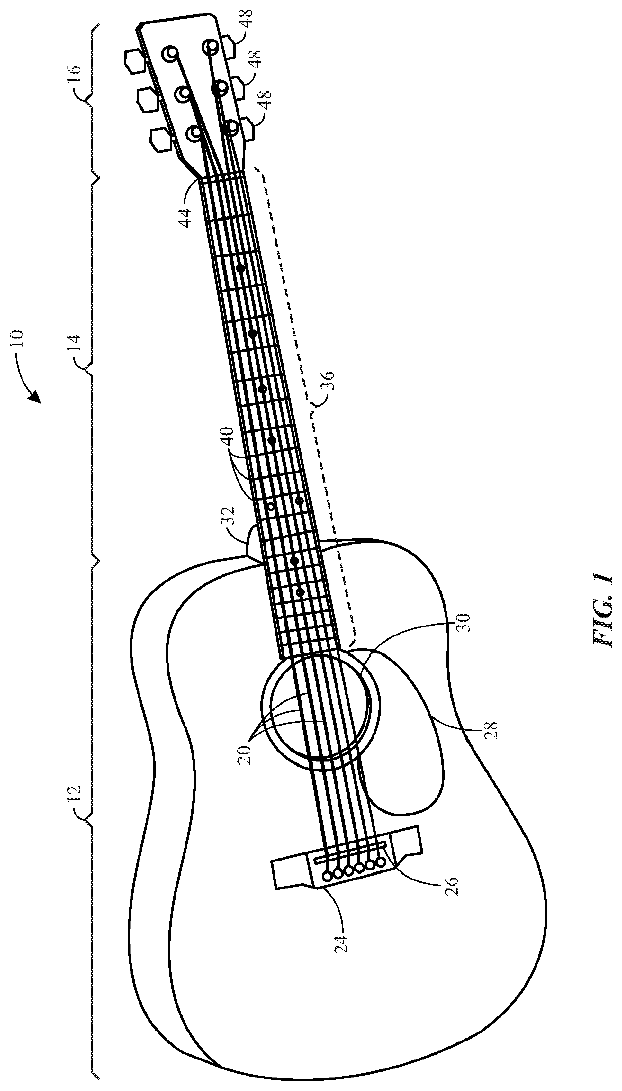 Capo with attachment mechanism and fretting action in separate offset planes