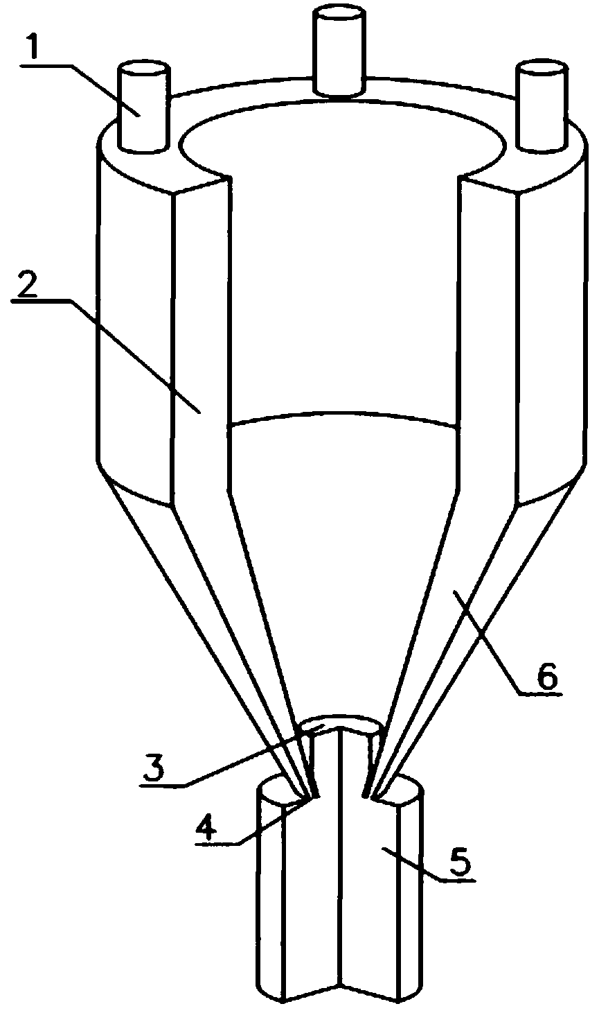 Numerical simulation method of powder flow field of coaxial powder feeding nozzle of laser additive re-manufacturing