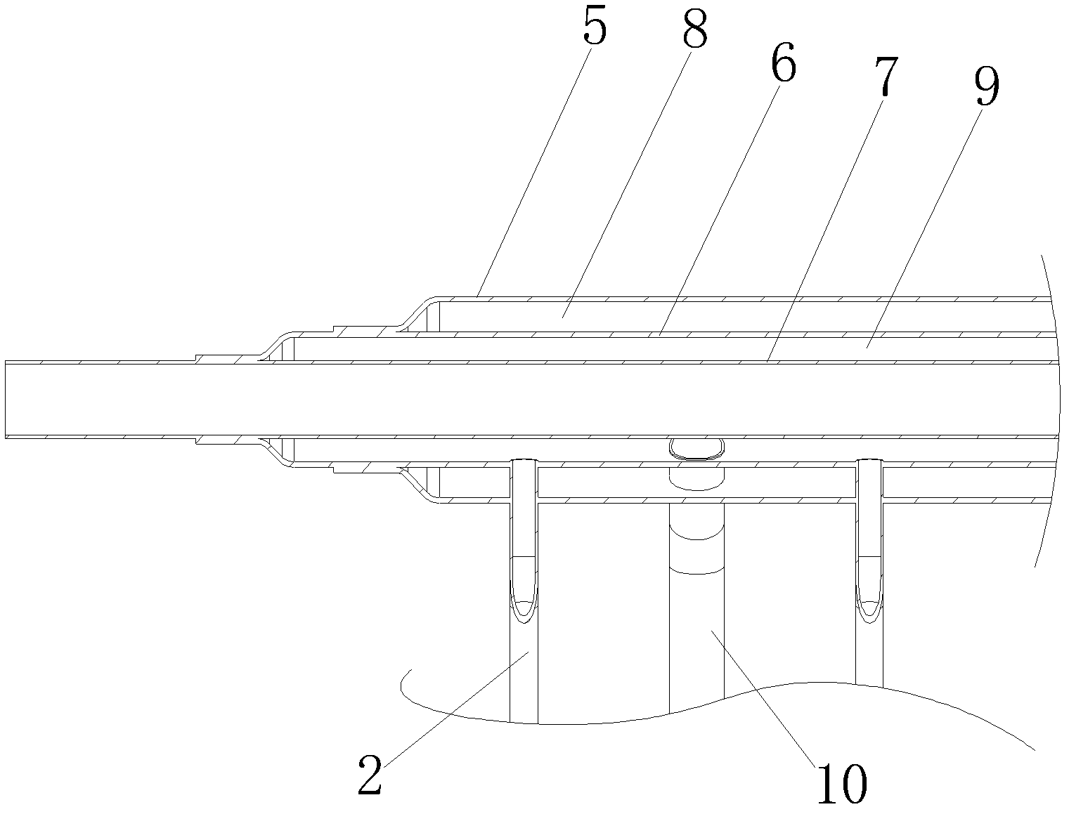 Closed runner flat-plate solar heat collector plate core