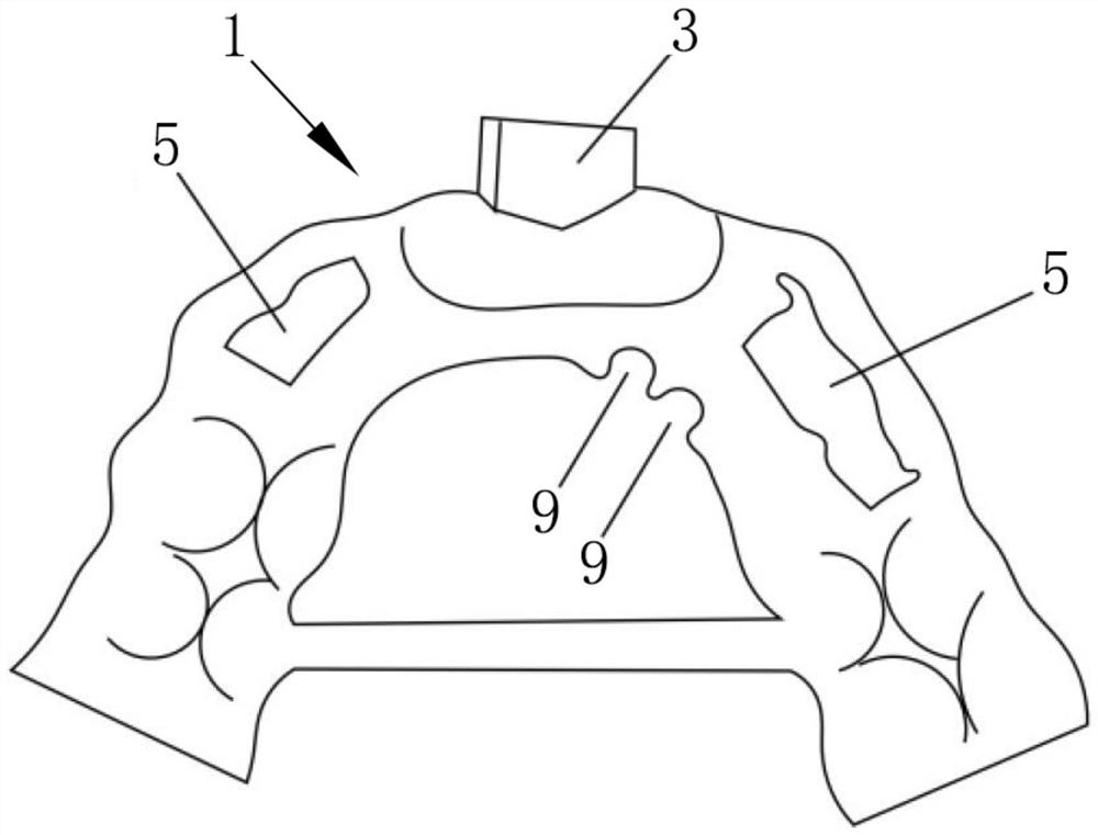 Position and direction positioning guide plate of periosteal nail in GBR and manufacturing method thereof