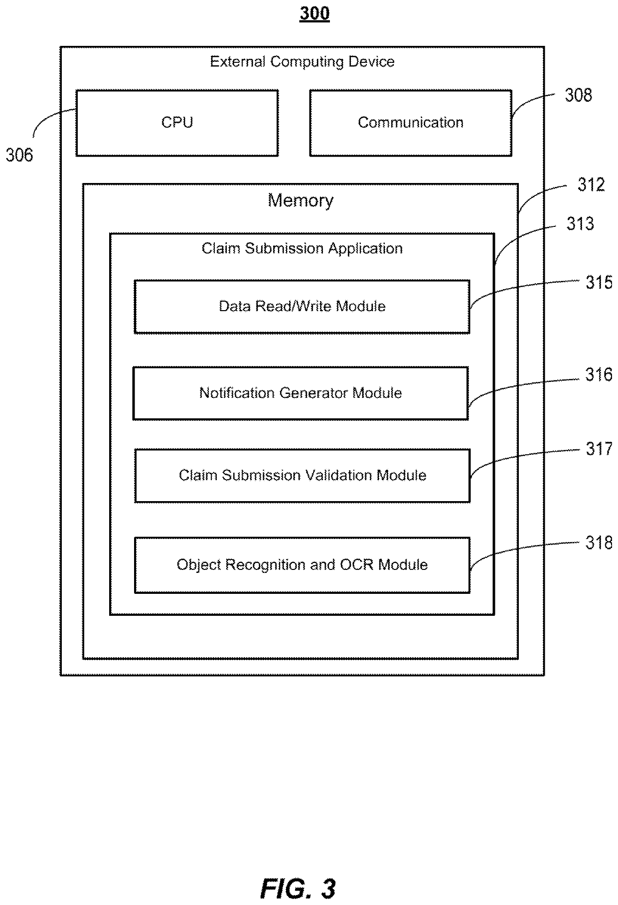 Insurance claim submission using captured images and optical character recognition (OCR)