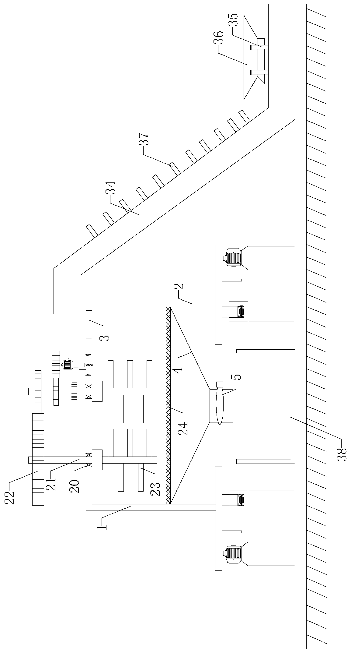 Agricultural feed crushing device