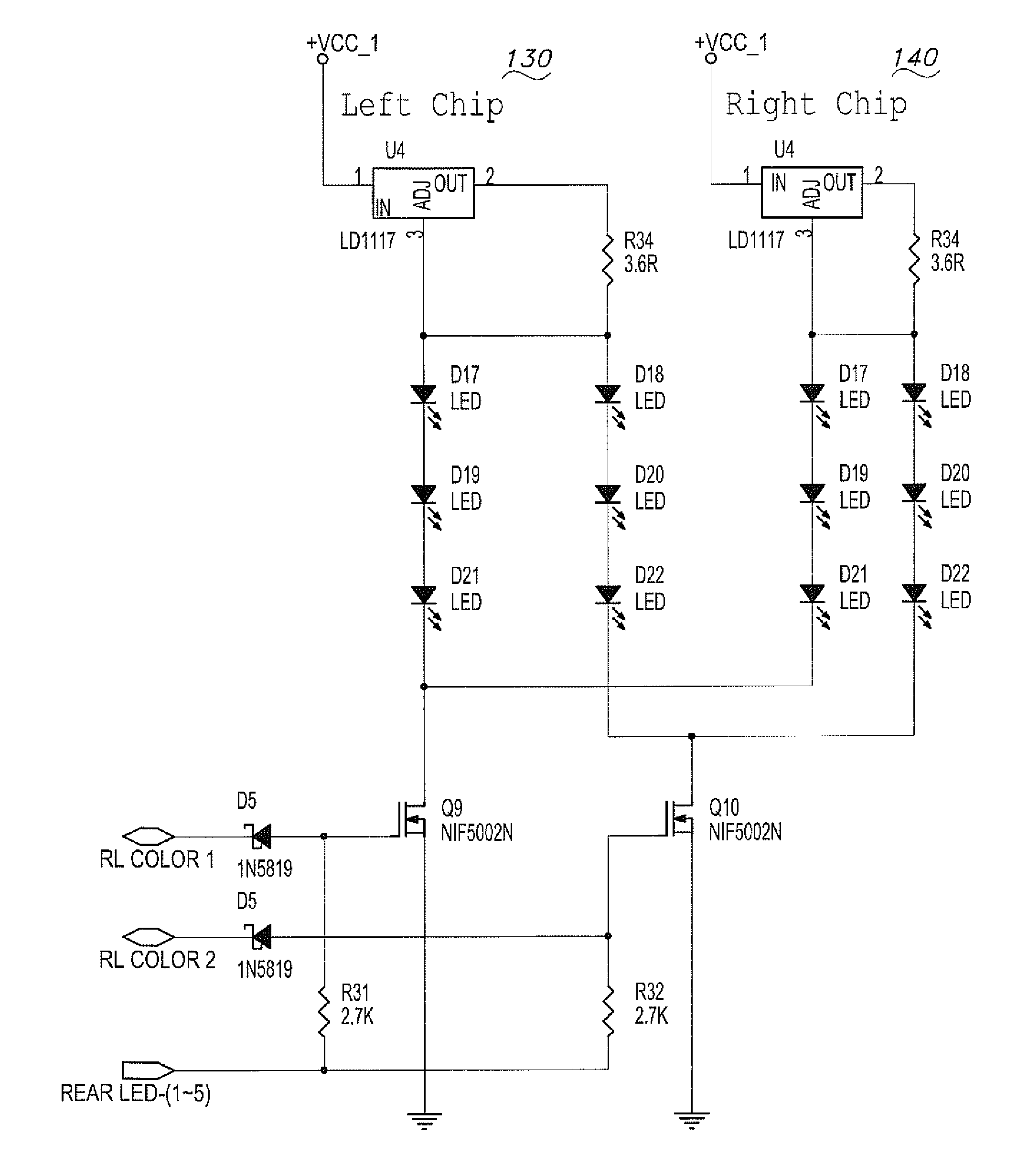 Multiple color multi-functional light bar