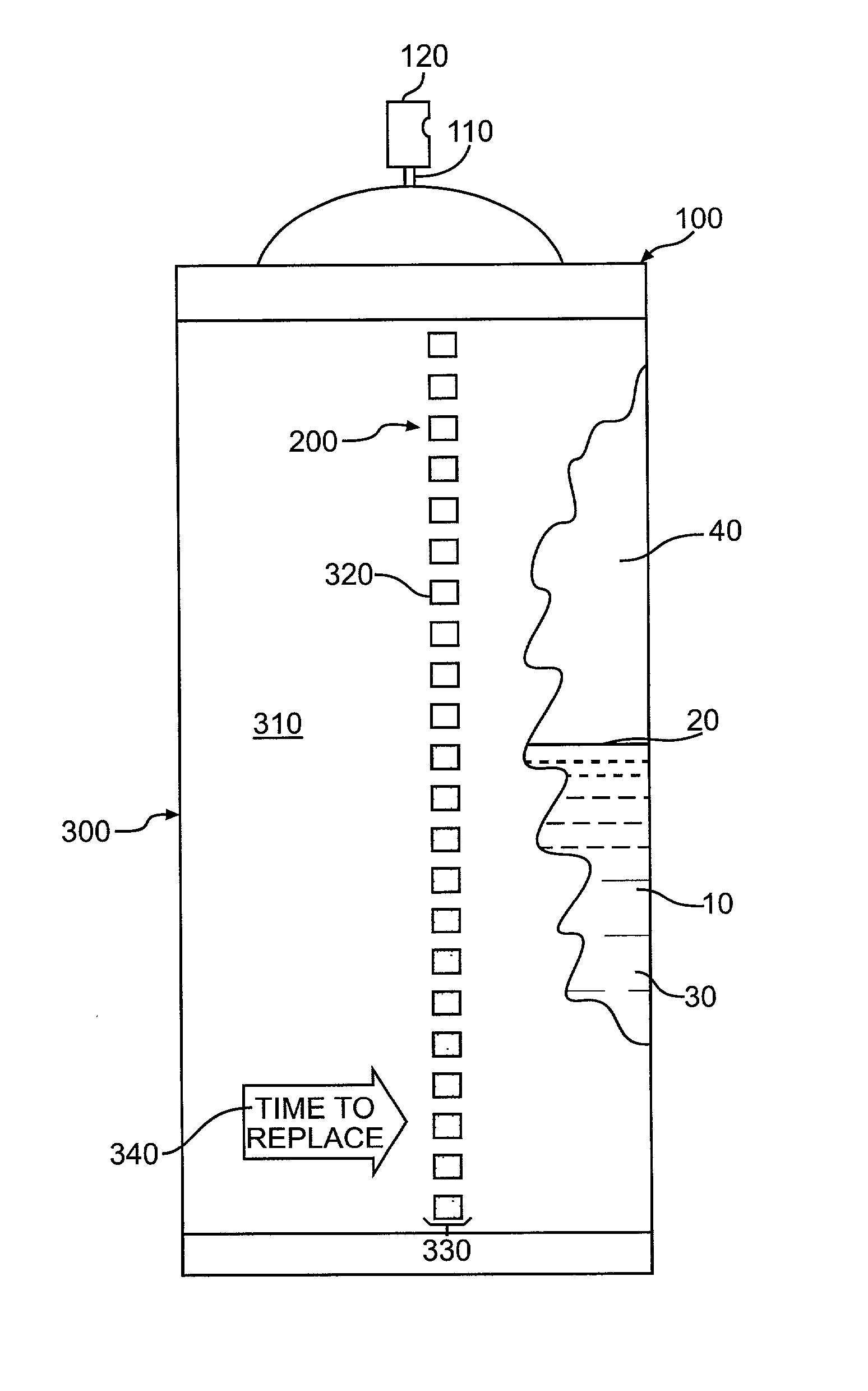 Thermochromatic indicator for an aersol container