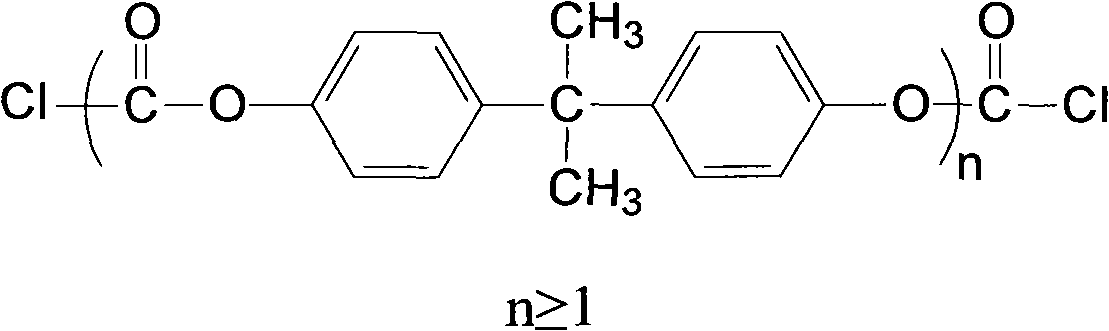 Method for preparing polycarbonate with continuous two-phase interface phosgene method