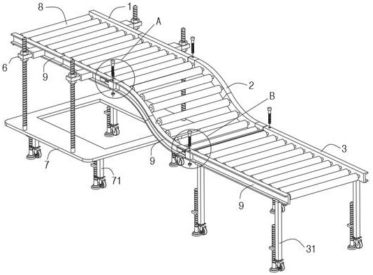 Unpowered roller line