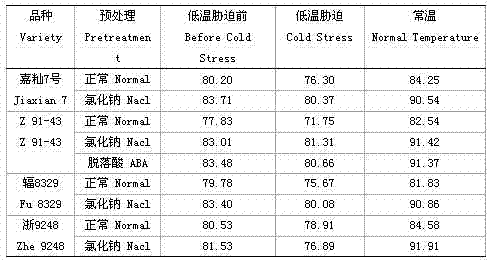 Method for increasing low-temperature resistance of rice seedling stage